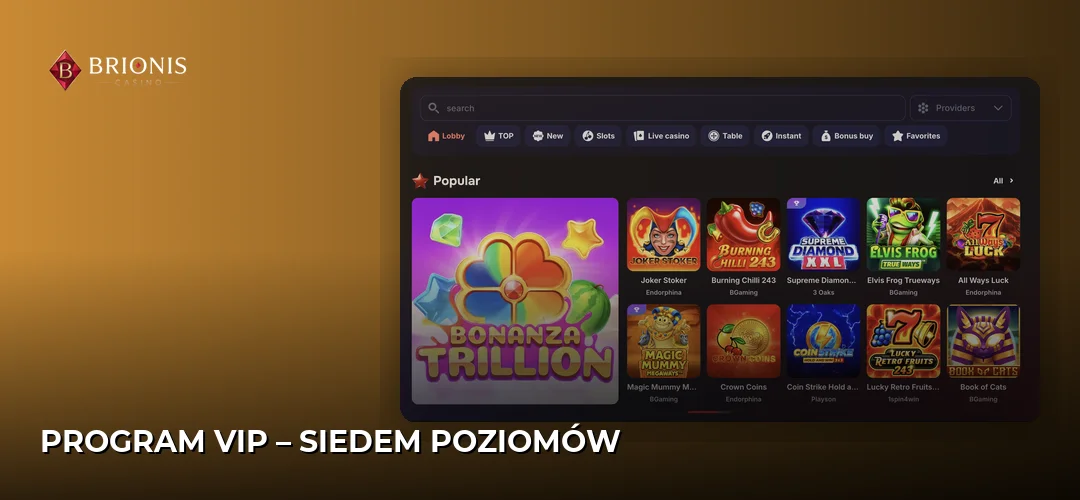 Zrzut ekranu strony Brionis